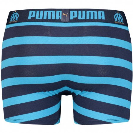 Puma Boxer Homme Coton Rayure Marine Turquois Olympique Marseille