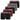 Lot de 5 Boxers homme Coton Noir/Rouge/Gris Uni - Umbro