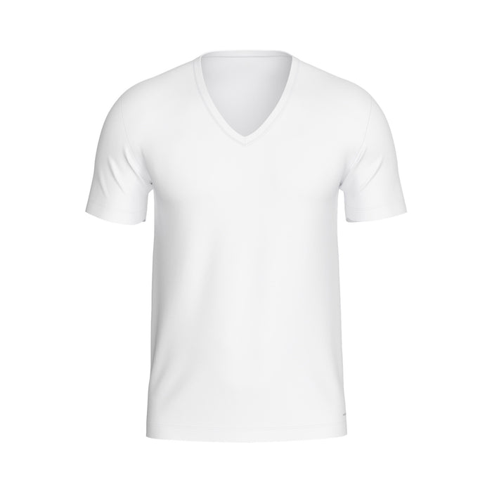 Tee Shirt Blanc homme coupe Régular Col V Uni - Impetus