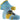 LOT DE 2 Socquettes Chaussettes Mixte SUNSET Bleu et Jaune