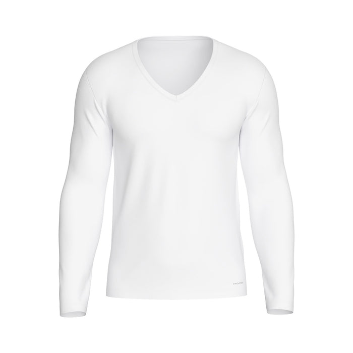 Tee Shirt Blanc homme coupe Régular Col V Uni - Impetus