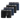Lot de 4 Boxers homme Polyamide Bleu/Noir Uni - Pierre Cardin