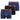 Lot de 3 Boxers homme Coton Bleu/Bleu Marine/Noir/Rouge Uni - Emporio Armani