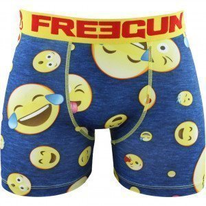 FREEGUN Boxer Homme Microfibre VIE Bleu Jaune PREMIUM