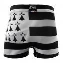 HERITAGE Boxer Homme Microfibre BRETON Noir Gris MADE IN FRANCE