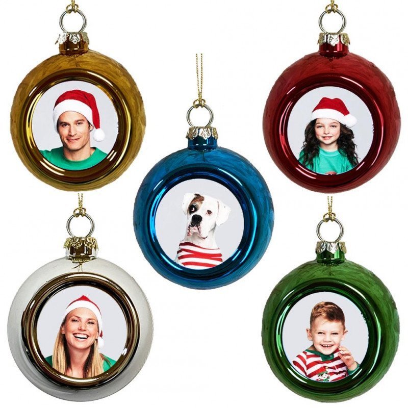 Pack De 5 Boules De Noel Personnalisable Multicolore O 6 Cm