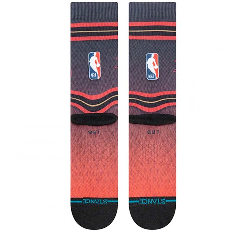 STANCE Chaussettes Homme Microfibre FADER PHI Noir Rouge NBA