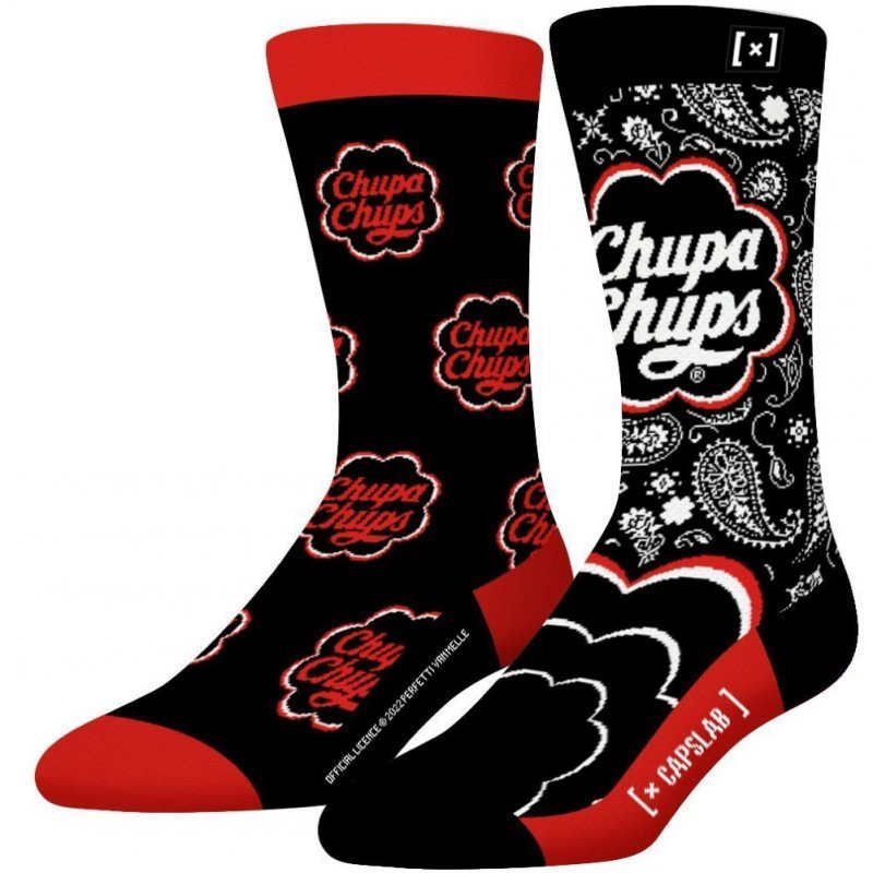 CHUPA CHUPS Chaussettes Homme Coton CVBAN Noir Rouge CAPSLAB