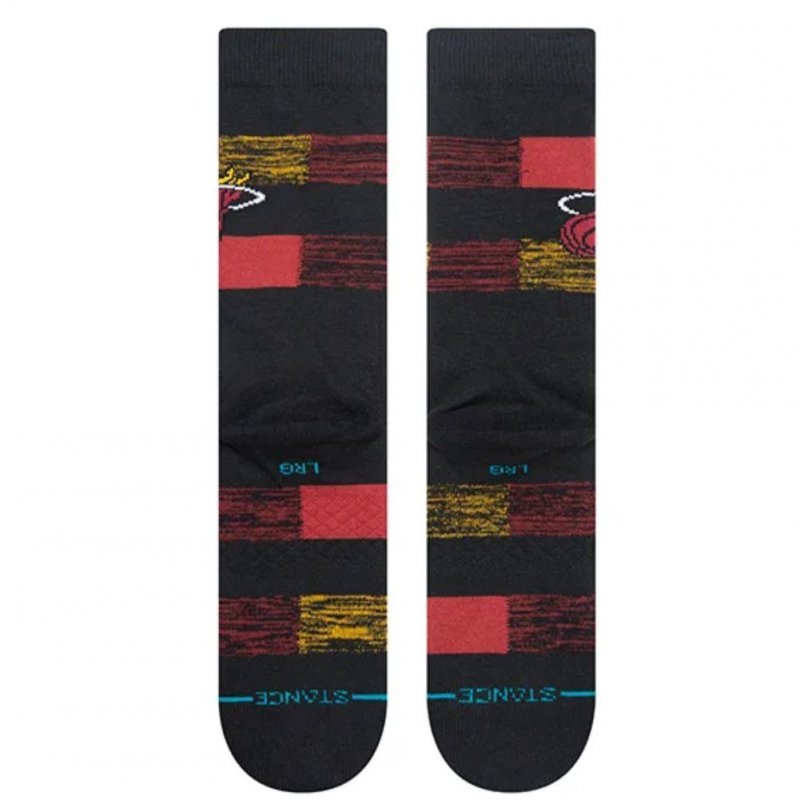 STANCE Chaussettes Homme Coton HEAT CRYPTIC Noir Rouge NBA