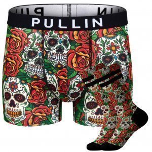 PULL IN Pack Boxer Homme et Chaussettes Homme MUERTE Rouge