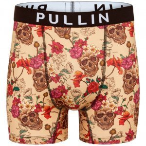 PULL IN Boxer Long Homme Microfibre SKULLY Beige