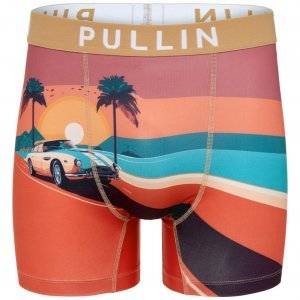 PULL IN Boxer Long Homme Microfibre SKYFALL Orange