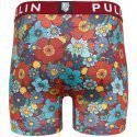 PULL IN Boxer Long Homme Microfibre SMILE Rouge Bleu