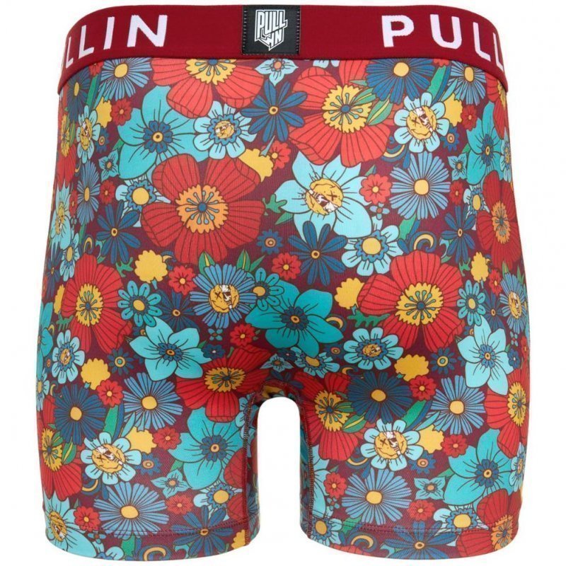 PULL IN Boxer Long Homme Microfibre SMILE Rouge Bleu