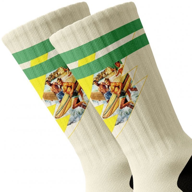 PULL IN Chaussettes Homme Coton SURFERS Jaune