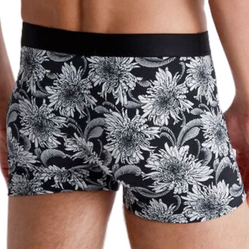 AUBADEMEN Lot de 2 Boxers Homme Coton Modal DUO DAFL Noir Blanc