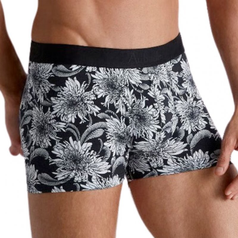 AUBADEMEN Lot de 2 Boxers Homme Coton Modal DUO DAFL Noir Blanc