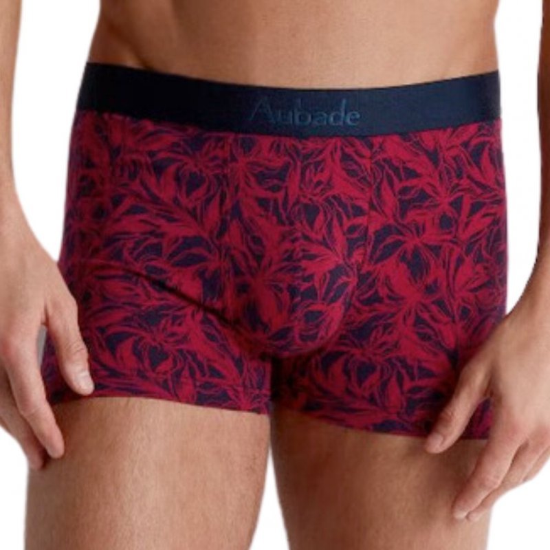 AUBADEMEN Lot de 2 Boxers Homme Coton Modal DUO FABL Rose