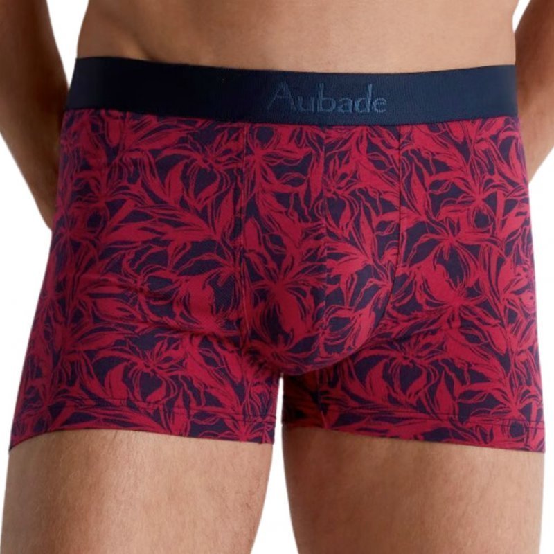 AUBADEMEN Lot de 2 Boxers Homme Coton Modal DUO FABL Rose