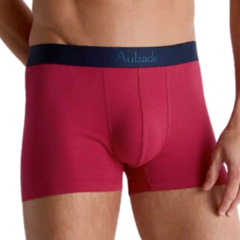 AUBADEMEN Lot de 2 Boxers Homme Coton Modal DUO FABL Rose