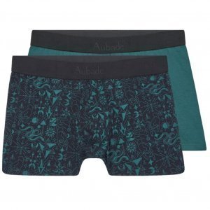 AUBADEMEN Lot de 2 Boxers Homme Coton Modal DUO TALI Noir Bleu