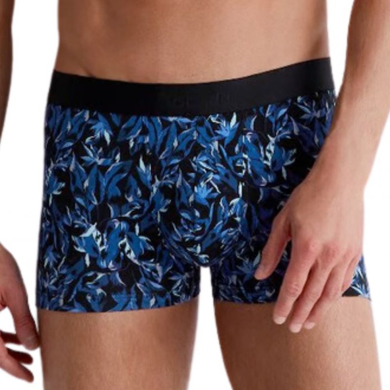 AUBADEMEN Boxer Homme Coton Modal FLEB Bleu