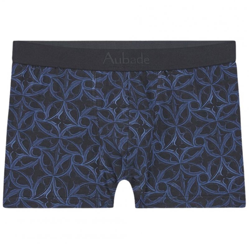 AUBADEMEN Boxer Homme Coton Modal GOTH Bleu