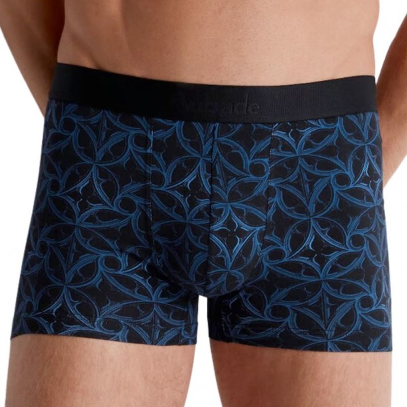 AUBADEMEN Boxer Homme Coton Modal GOTH Bleu