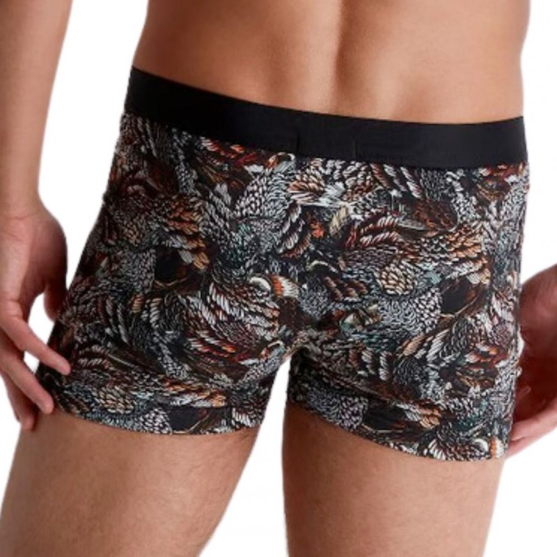 AUBADEMEN Boxer Homme Coton Modal OWLS Gris