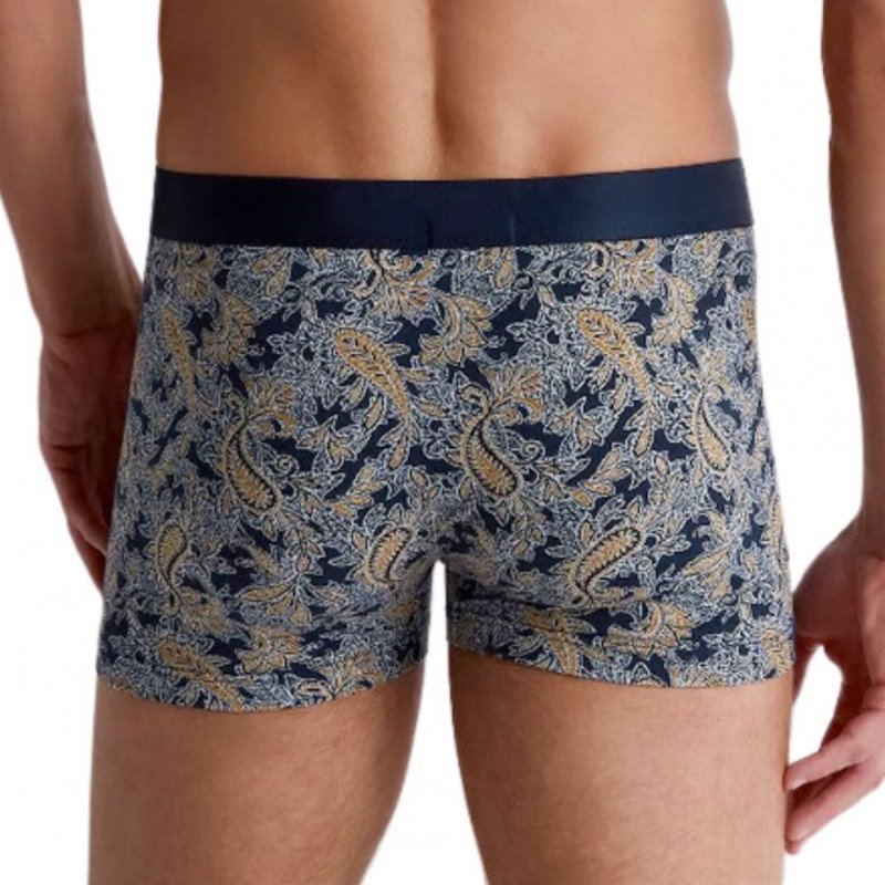 AUBADEMEN Boxer Homme Coton Modal PAIS Gris Bleu