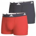 ADIDAS Lot de 2 Boxers Homme Coton ACTIVE FLEX2 Rouge Noir