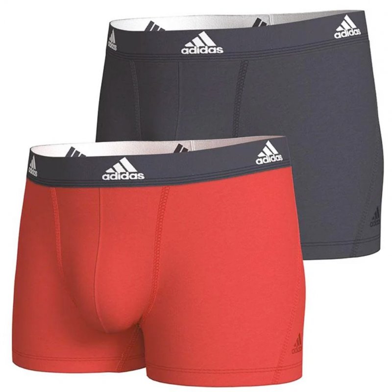 ADIDAS Lot de 2 Boxers Homme Coton ACTIVE FLEX2 Rouge Noir