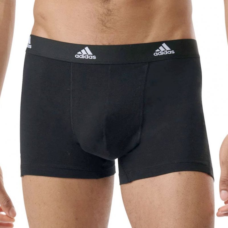 ADIDAS Lot de 3 Boxers Homme Coton ACTIVE FLEX3 Blanc Gris Noir