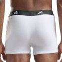 ADIDAS Lot de 3 Boxers Homme Coton ACTIVE FLEX3 Blanc Gris Noir