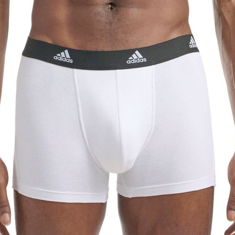 ADIDAS Lot de 3 Boxers Homme Coton ACTIVE FLEX3 Blanc Gris Noir