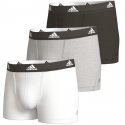 ADIDAS Lot de 3 Boxers Homme Coton ACTIVE FLEX3 Blanc Gris Noir