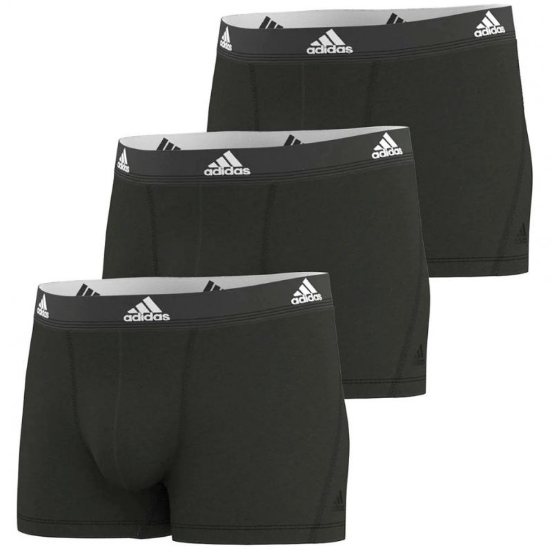 ADIDAS Lot de 3 Boxers Homme Coton ACTIVE FLEX3 Noir