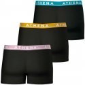 ATHENA Lot de 3 Boxers Homme Coton EASY COLOR Noir Noir