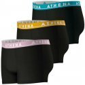 ATHENA Lot de 3 Boxers Homme Coton EASY COLOR Noir Noir