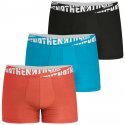 ATHENA Lot de 3 Boxers Homme Coton EASYSPORT Rouge Bleu Noir