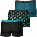 ATHENA Lot de 3 Boxers Homme Coton EASY FUN Noir Kiwi Aqua