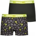 ATHENA Lot de 2 Boxers Garçon Microfibre SPORTPACK Noir Print Athena