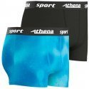 ATHENA Lot de 2 Boxers Garçon Microfibre SPORTPACK Noir Print Sport