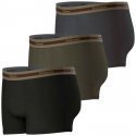 EMINENCE Lot de 3 Boxers Homme Coton Bio SELECTION Noir Kaki Anthracite