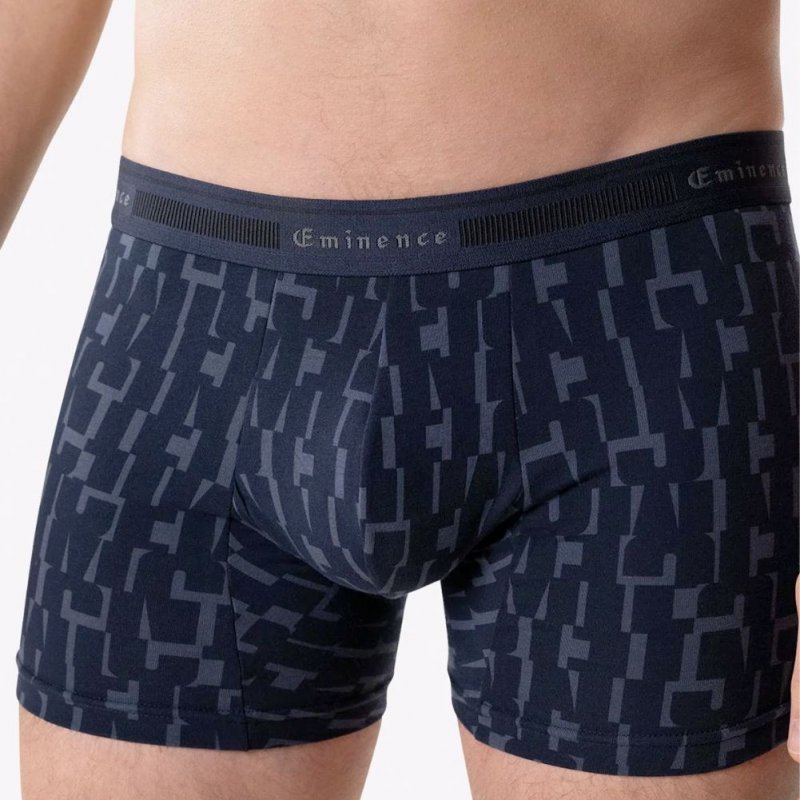 EMINENCE Lot de 2 Boxers Homme Coton TAILOR Lettres Marine