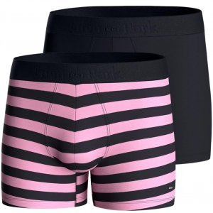 EDEN PARK Lot de 2 Boxers Homme Coton ISLANDX2 Rose Marine