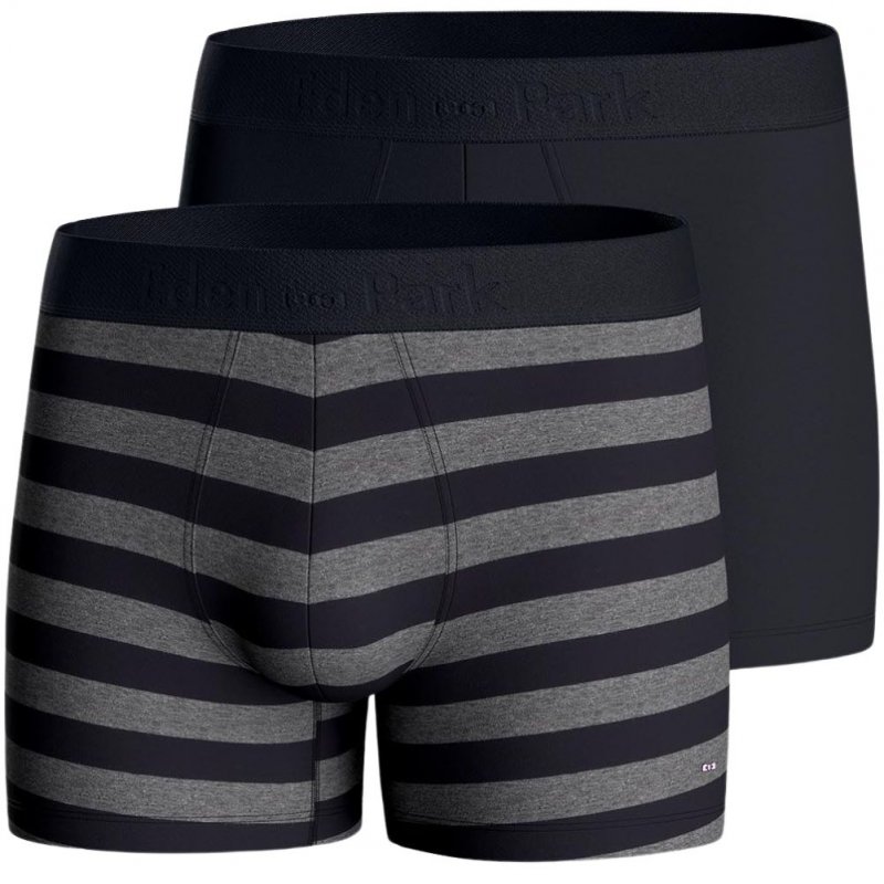 EDEN PARK Lot de 2 Boxers Homme Coton ISLANDX2 Gris chiné foncé