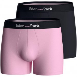 EDEN PARK Lot de 2 Boxers Homme Coton ONEX2 Rose Marine