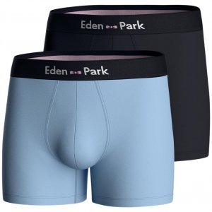 EDEN PARK Lot de 2 Boxers Homme Coton ONEX2 Ciel Marine