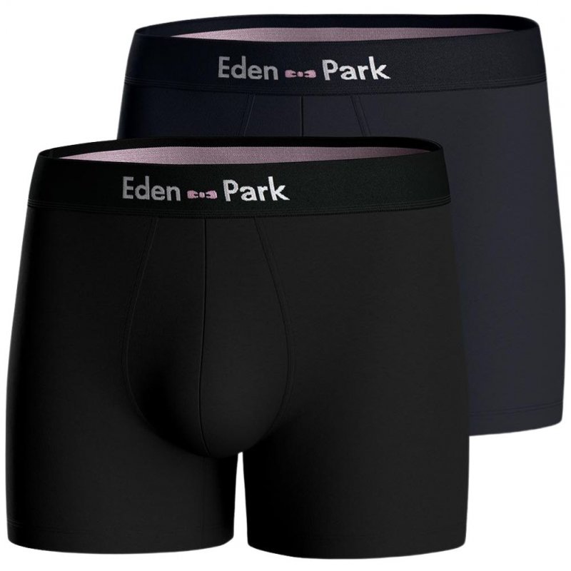 EDEN PARK Lot de 2 Boxers Homme Coton ONEX2 Noir Marine